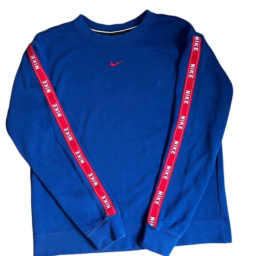 Nike Unisex Blue and Red Pullover Sweater
